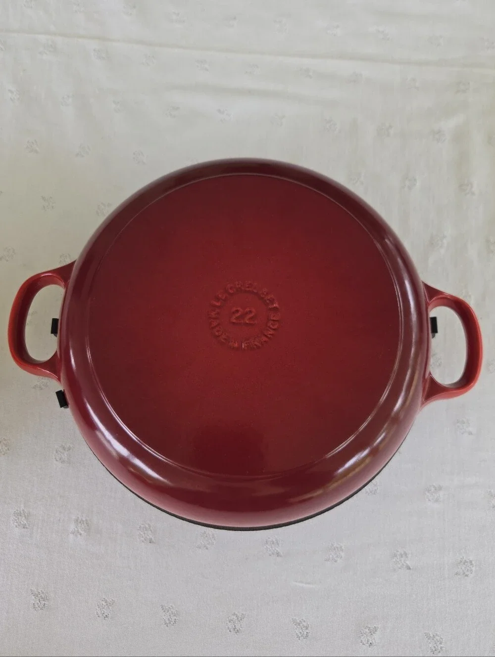 Le Creuset Cerise Red Enameled Cast Iron Braiser Size 22 1.5Qt